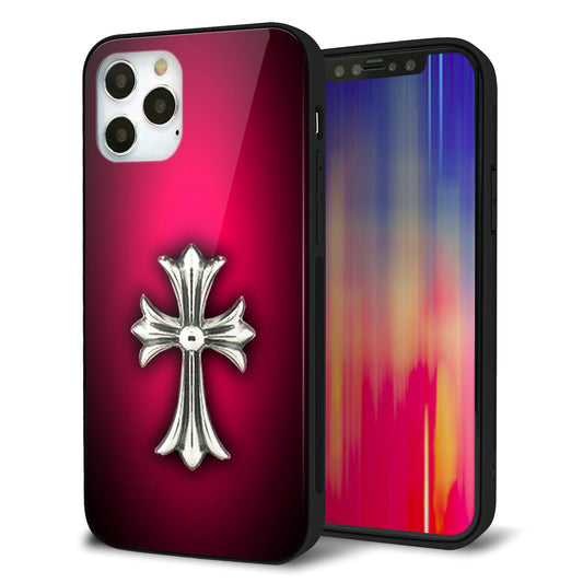 iPhone12 Pro 強化ガラス＆TPUスマホケース ガラプリ【249 クロスレッド】