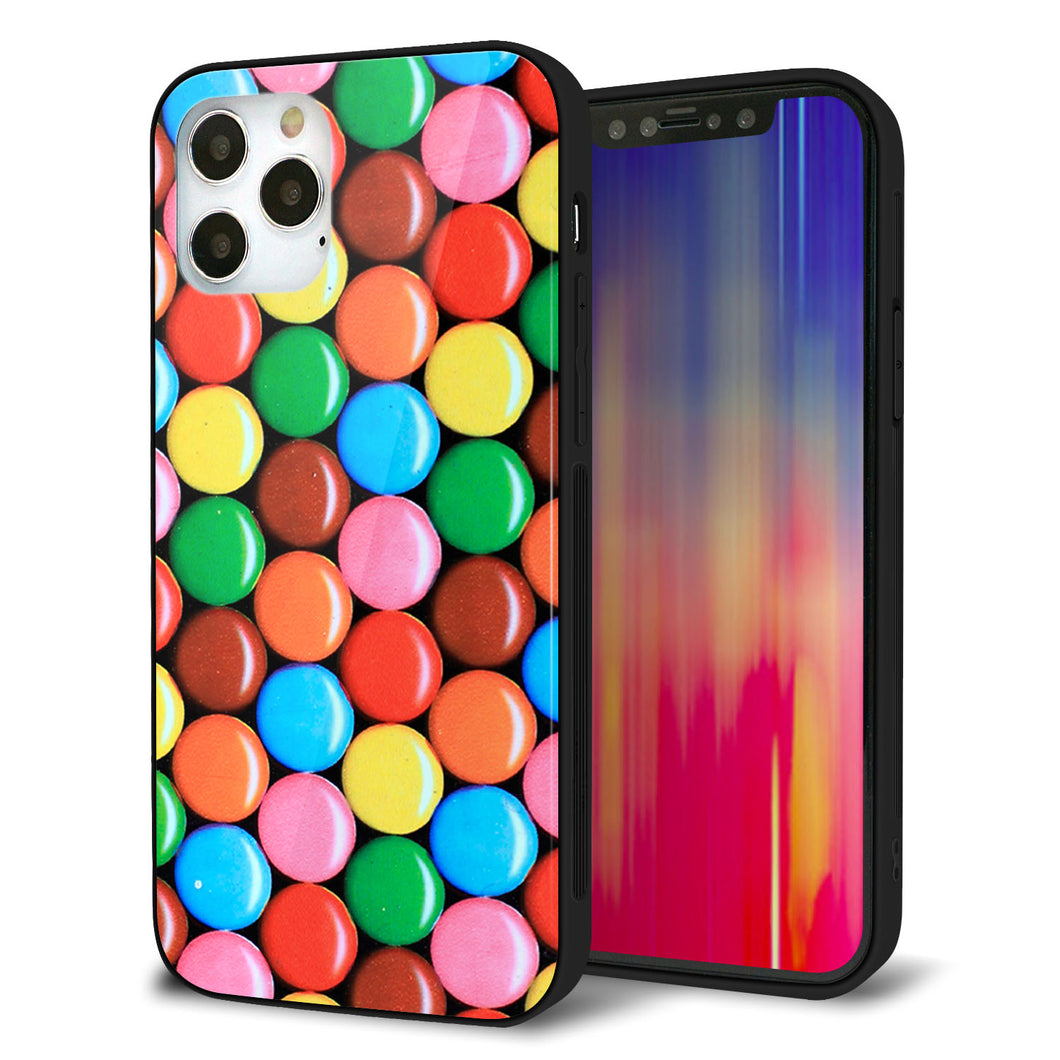 iPhone12 Pro 強化ガラス＆TPUスマホケース ガラプリ【448 マーブルチョコ】