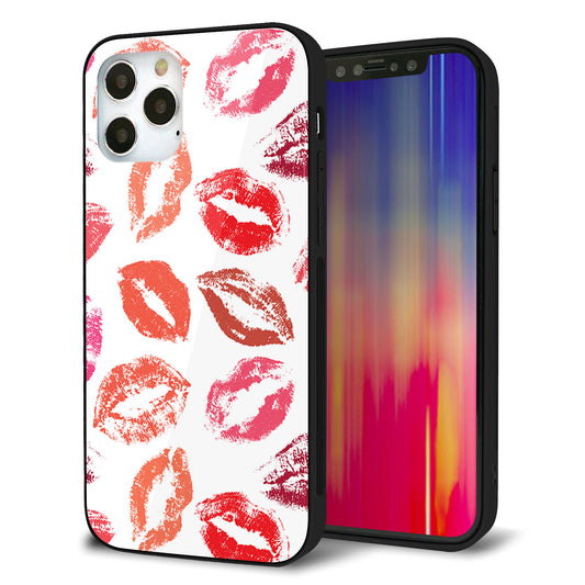 iPhone12 Pro 強化ガラス＆TPUスマホケース ガラプリ【734 キスkissキス】