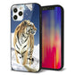 iPhone12 Pro 強化ガラス＆TPUスマホケース ガラプリ【793 雪山の虎】