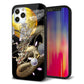 iPhone12 Pro 強化ガラス＆TPUスマホケース ガラプリ【1003 月と龍】