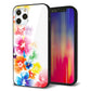 iPhone12 Pro 強化ガラス＆TPUスマホケース ガラプリ【1209 光と花】