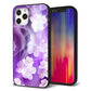 iPhone12 Pro 強化ガラス＆TPUスマホケース ガラプリ【1211 桜とパープルの風】