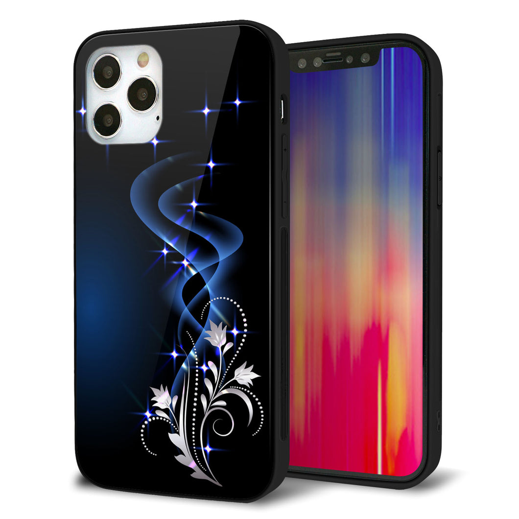 iPhone12 Pro 強化ガラス＆TPUスマホケース ガラプリ【1278 華より昇る流れ】