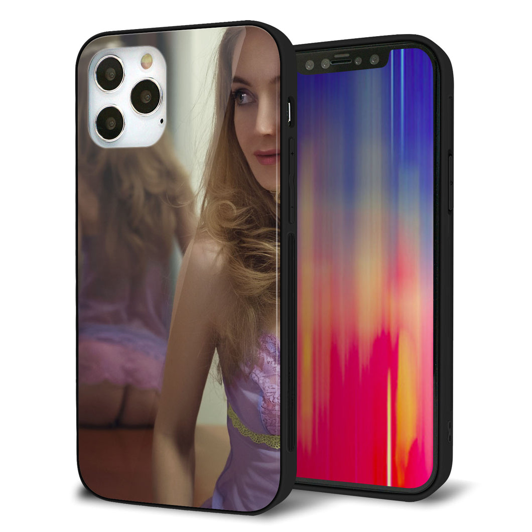 iPhone12 Pro 強化ガラス＆TPUスマホケース ガラプリ【KM886 ミラー】