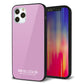 iPhone12 Pro 強化ガラス＆TPUスマホケース ガラプリ【KM901 パステルカラー(パステルラベンダー)】