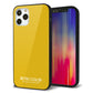 iPhone12 Pro 強化ガラス＆TPUスマホケース ガラプリ【KM920 レトロカラー(マスタード)】