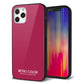 iPhone12 Pro 強化ガラス＆TPUスマホケース ガラプリ【KM921 レトロカラー(ダークピンク)】