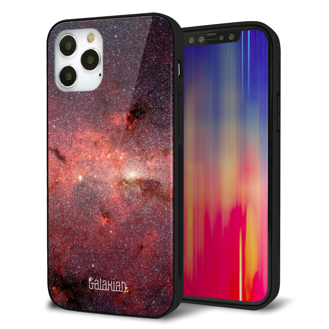 iPhone12 Pro 強化ガラス＆TPUスマホケース ガラプリ【KM923 Galaxias Red】