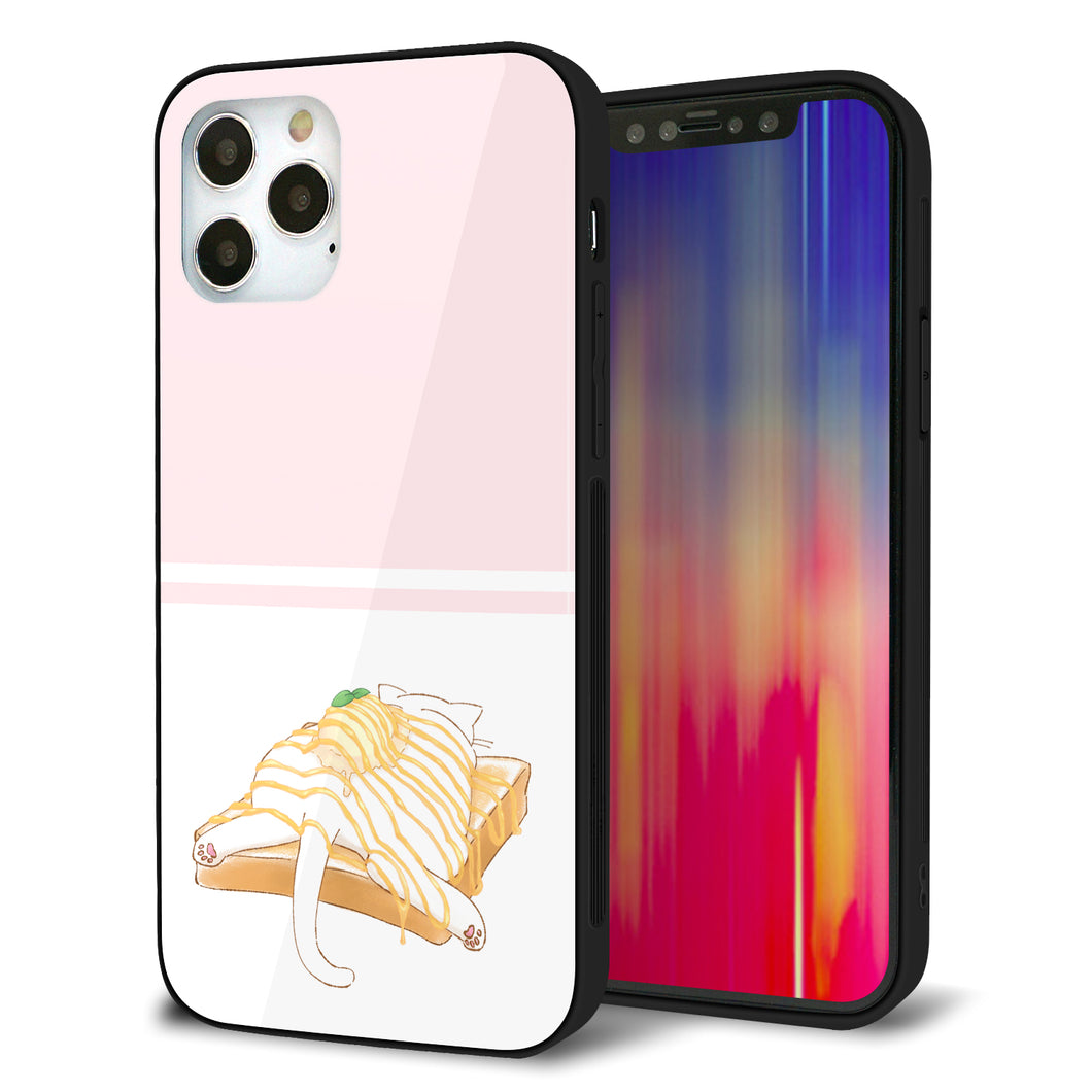 iPhone12 Pro 強化ガラス＆TPUスマホケース ガラプリ【KM961 メープルアイス】