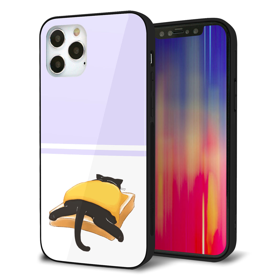 iPhone12 Pro 強化ガラス＆TPUスマホケース ガラプリ【KM962 チーズ】