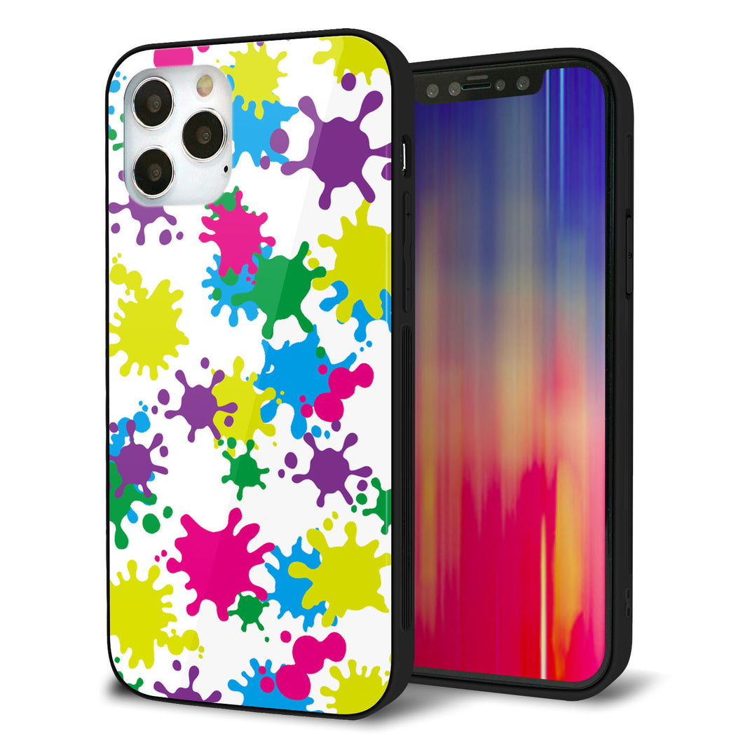 iPhone12 Pro 強化ガラス＆TPUスマホケース ガラプリ【MA878 ペイントホワイト】