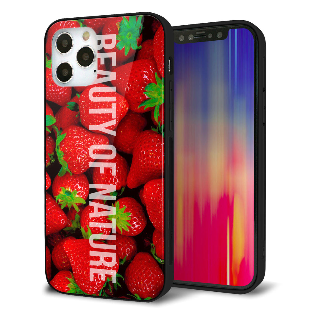 iPhone12 Pro 強化ガラス＆TPUスマホケース ガラプリ【MA881 ストロベリー】