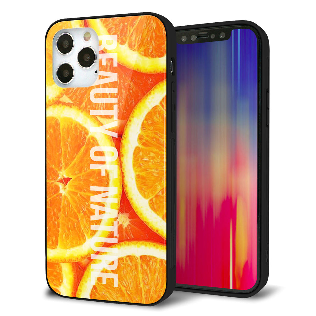 iPhone12 Pro 強化ガラス＆TPUスマホケース ガラプリ【MA882 オレンジ】