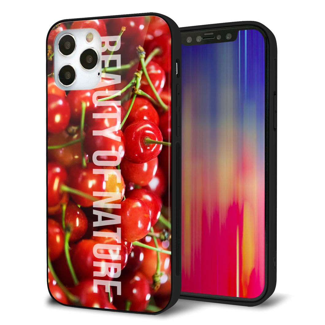 iPhone12 Pro 強化ガラス＆TPUスマホケース ガラプリ【MA883 チェリー】