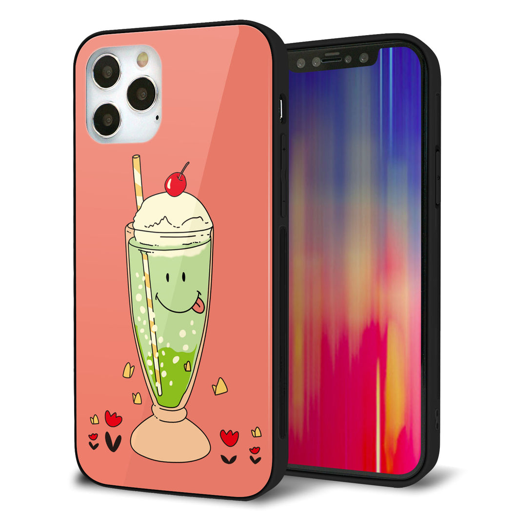 iPhone12 Pro 強化ガラス＆TPUスマホケース ガラプリ【MA900 クリームソーダ】