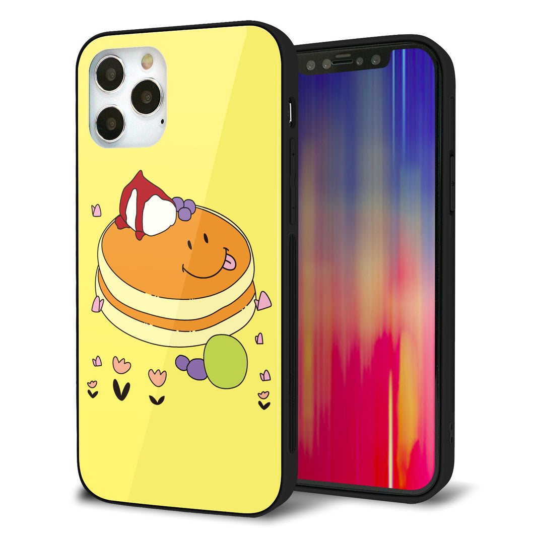 iPhone12 Pro 強化ガラス＆TPUスマホケース ガラプリ【MA901 パンケーキ】