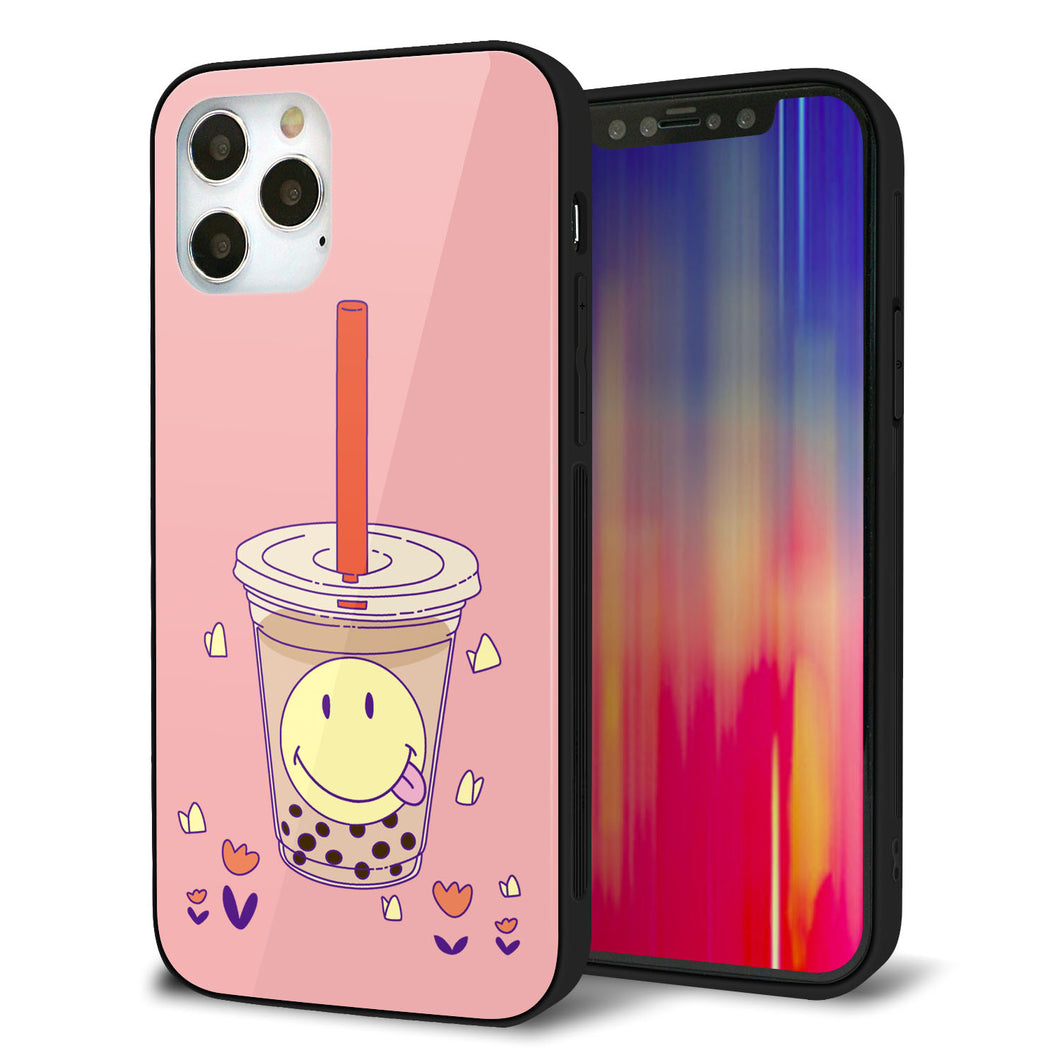 iPhone12 Pro 強化ガラス＆TPUスマホケース ガラプリ【MA903 タピオカ】