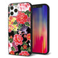 iPhone12 Pro 強化ガラス＆TPUスマホケース ガラプリ【MA959 和柄 花 A】