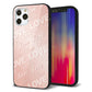 iPhone12 Pro 強化ガラス＆TPUスマホケース ガラプリ【SC841 エンボス風LOVEリンク（ローズピンク）】
