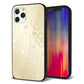 iPhone12 Pro 強化ガラス＆TPUスマホケース ガラプリ【SC842 エンボス風デイジーシンプル（ベージュ）】