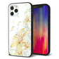 iPhone12 Pro 強化ガラス＆TPUスマホケース ガラプリ【SC851 ユリ（ホワイト）】