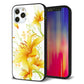 iPhone12 Pro 強化ガラス＆TPUスマホケース ガラプリ【SC852 ユリ（イエロー）】