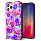 iPhone12 Pro 強化ガラス＆TPUスマホケース ガラプリ【SC868 リバティプリント フルールドパルファン（パープル）】