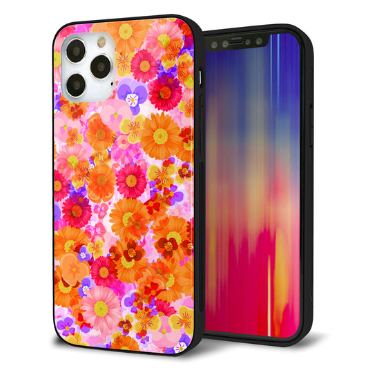 iPhone12 Pro 強化ガラス＆TPUスマホケース ガラプリ【SC869 リバティプリント フルールドパルファン（ピンク）】