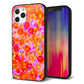 iPhone12 Pro 強化ガラス＆TPUスマホケース ガラプリ【SC871 リバティプリント フルールドパルファン（レッド）】