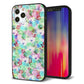 iPhone12 Pro 強化ガラス＆TPUスマホケース ガラプリ【SC872 リバティプリント プレスドフラワー（グリーン）】
