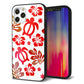 iPhone12 Pro 強化ガラス＆TPUスマホケース ガラプリ【SC881 ハワイアンアロハホヌ（レッド）】