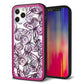 iPhone12 Pro 強化ガラス＆TPUスマホケース ガラプリ【SC904 ガーデンバタフライ ピンク】