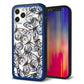 iPhone12 Pro 強化ガラス＆TPUスマホケース ガラプリ【SC906 ガーデンバタフライ ブルー】