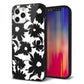 iPhone12 Pro 強化ガラス＆TPUスマホケース ガラプリ【SC916 花柄モノトーン 05】