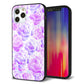 iPhone12 Pro 強化ガラス＆TPUスマホケース ガラプリ【SC929 ローズ パープル】
