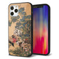 iPhone12 Pro 強化ガラス＆TPUスマホケース ガラプリ【TA006 紫陽花双鶏】