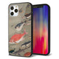 iPhone12 Pro 強化ガラス＆TPUスマホケース ガラプリ【TA007 群魚】