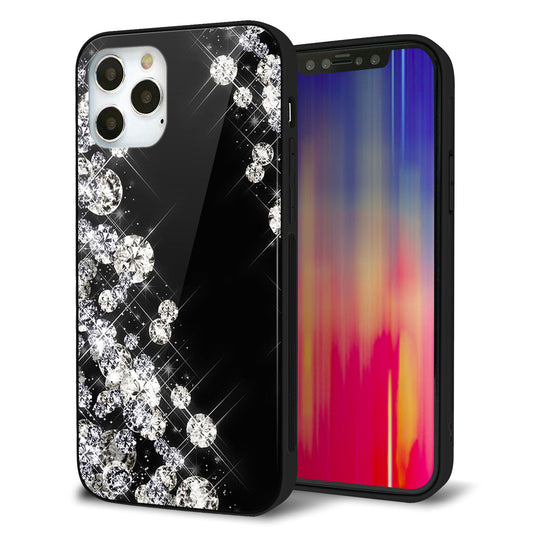 iPhone12 Pro 強化ガラス＆TPUスマホケース ガラプリ【VA871 ダイヤモンドフレーム】