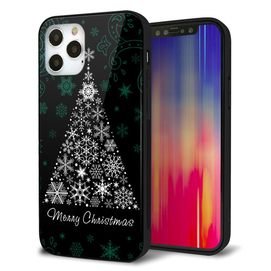 iPhone12 Pro 強化ガラス＆TPUスマホケース ガラプリ【XA808 聖なるツリー】