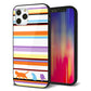 iPhone12 Pro 強化ガラス＆TPUスマホケース ガラプリ【YA887 ストライプネコ01】