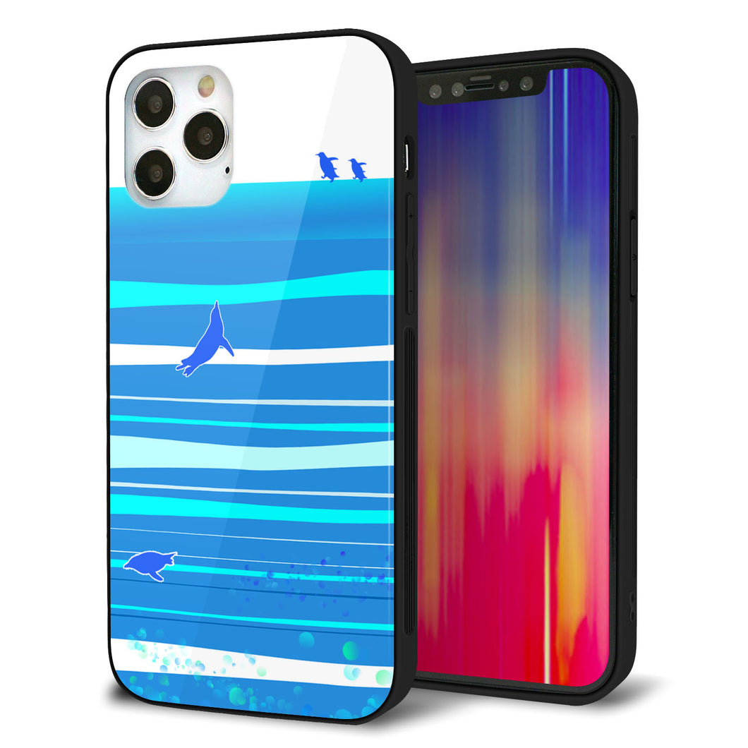 iPhone12 Pro 強化ガラス＆TPUスマホケース ガラプリ【YB920 ペンギン01】