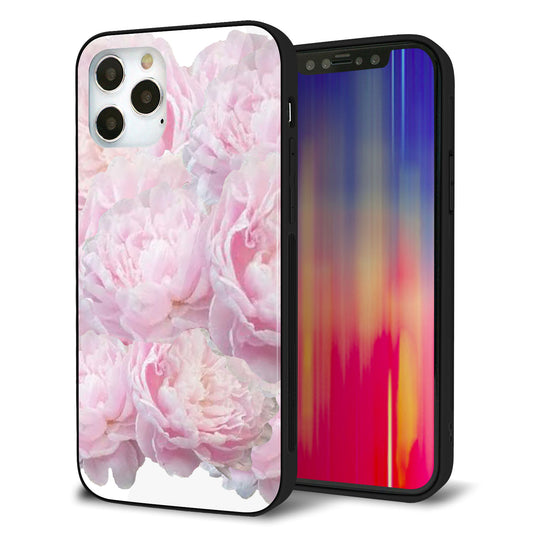 iPhone12 Pro 強化ガラス＆TPUスマホケース ガラプリ【YI885 フラワー６】