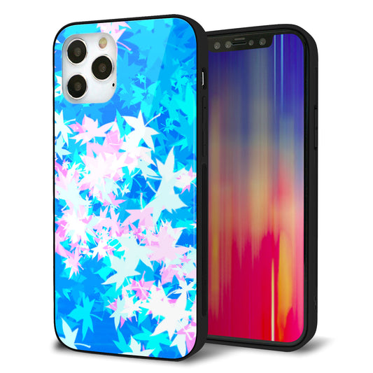 iPhone12 Pro 強化ガラス＆TPUスマホケース ガラプリ【YJ290 デザインもみじ】