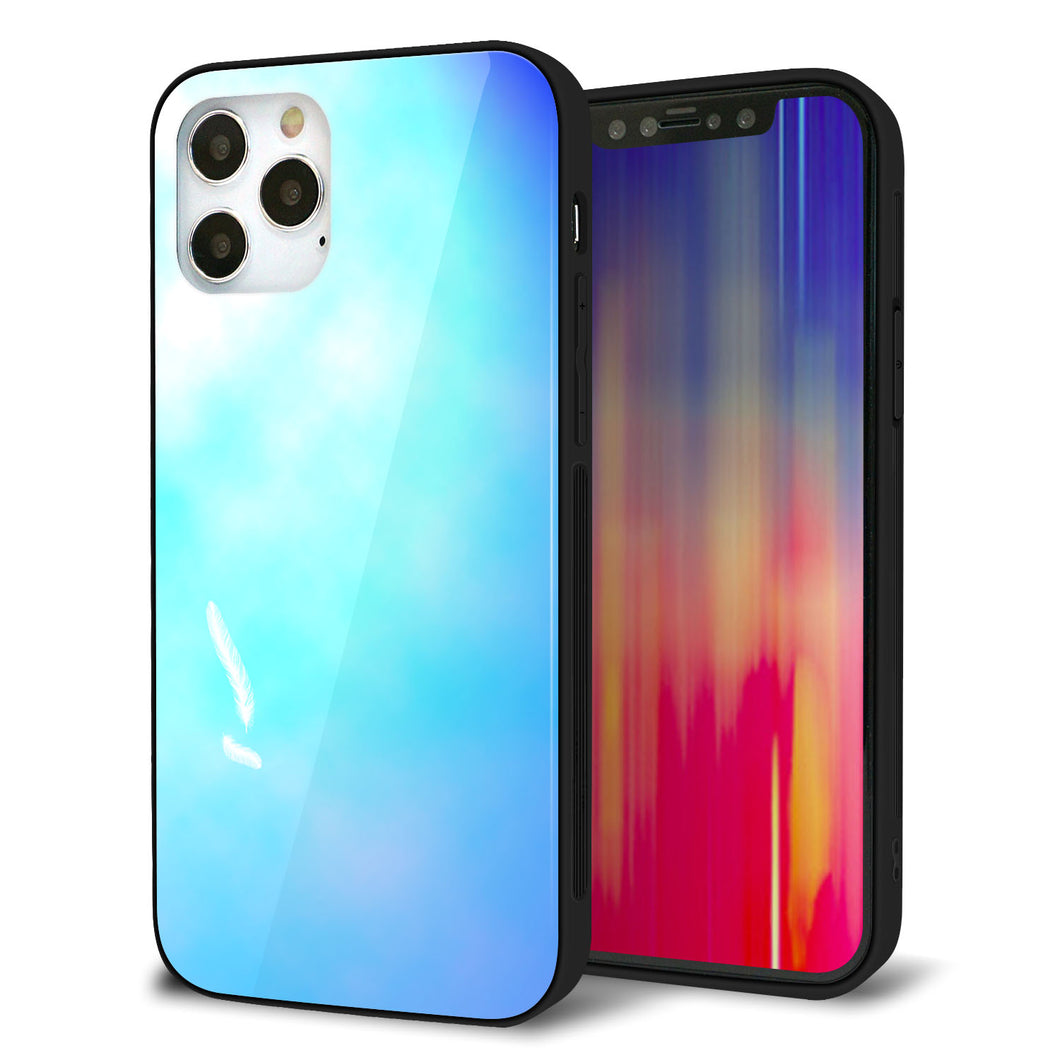 iPhone12 Pro 強化ガラス＆TPUスマホケース ガラプリ【YJ291 デザイン 光】
