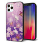 iPhone12 Pro 強化ガラス＆TPUスマホケース ガラプリ【YJ324 和柄 桜 もみじ】