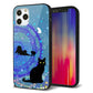 iPhone12 Pro 強化ガラス＆TPUスマホケース ガラプリ【YJ327 魔法陣猫 キラキラ かわいい】