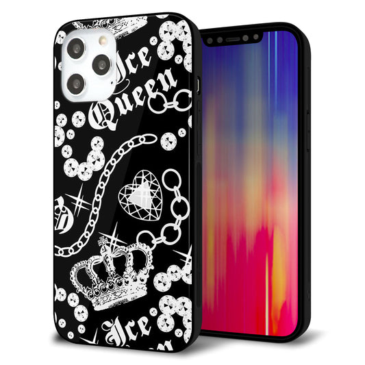 iPhone12 Pro Max 強化ガラス＆TPUスマホケース ガラプリ【187 ゴージャス クラウン】