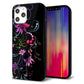 iPhone12 Pro Max 強化ガラス＆TPUスマホケース ガラプリ【263 闇に浮かぶ華】