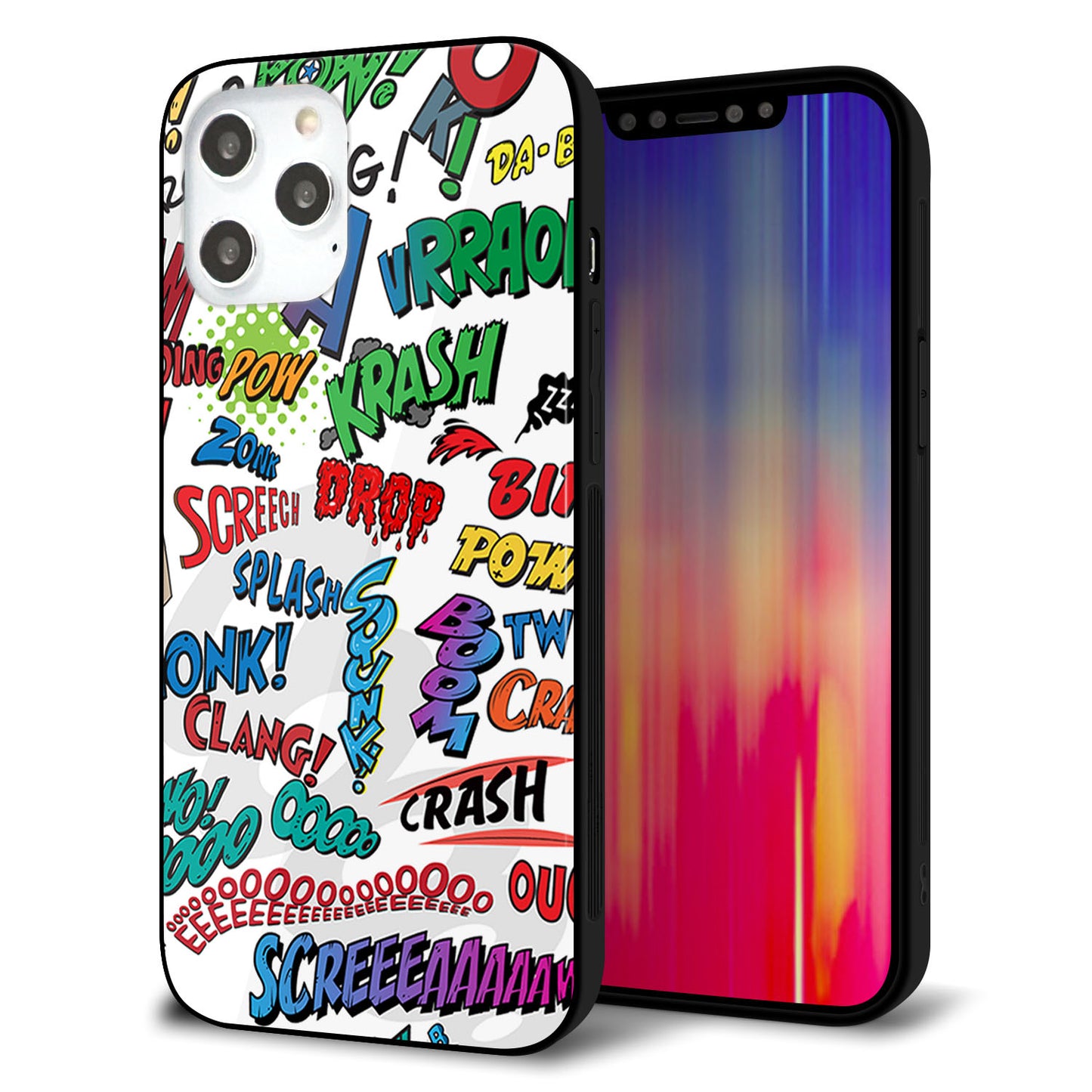 iPhone12 Pro Max 強化ガラス＆TPUスマホケース ガラプリ【271 アメリカン キャッチコピー】